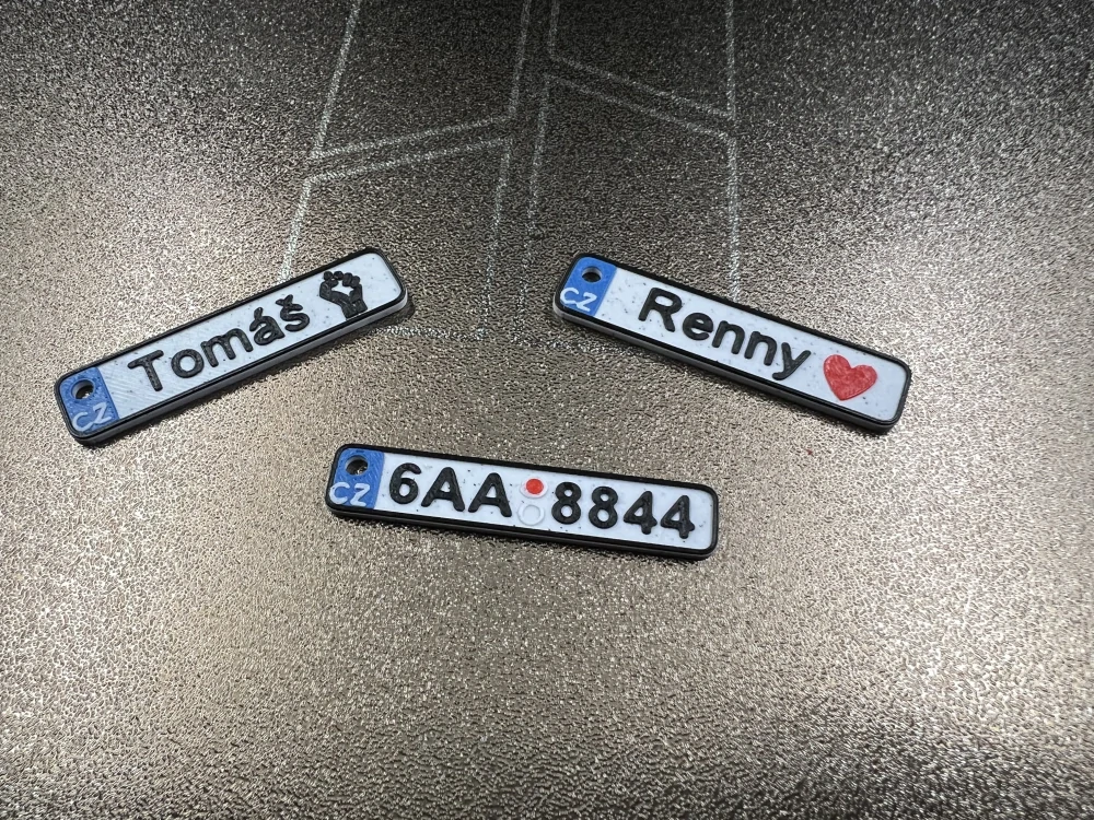 Personalizovaná klíčenka SPZ