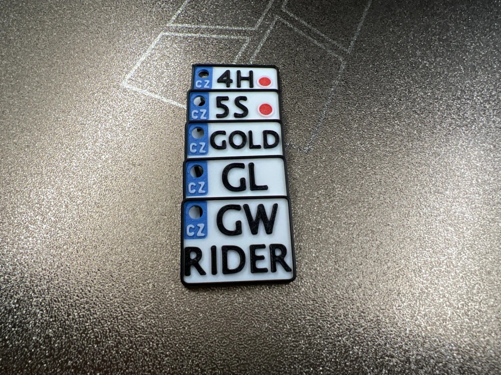 Personalizovaná MOTO klíčenka SPZ