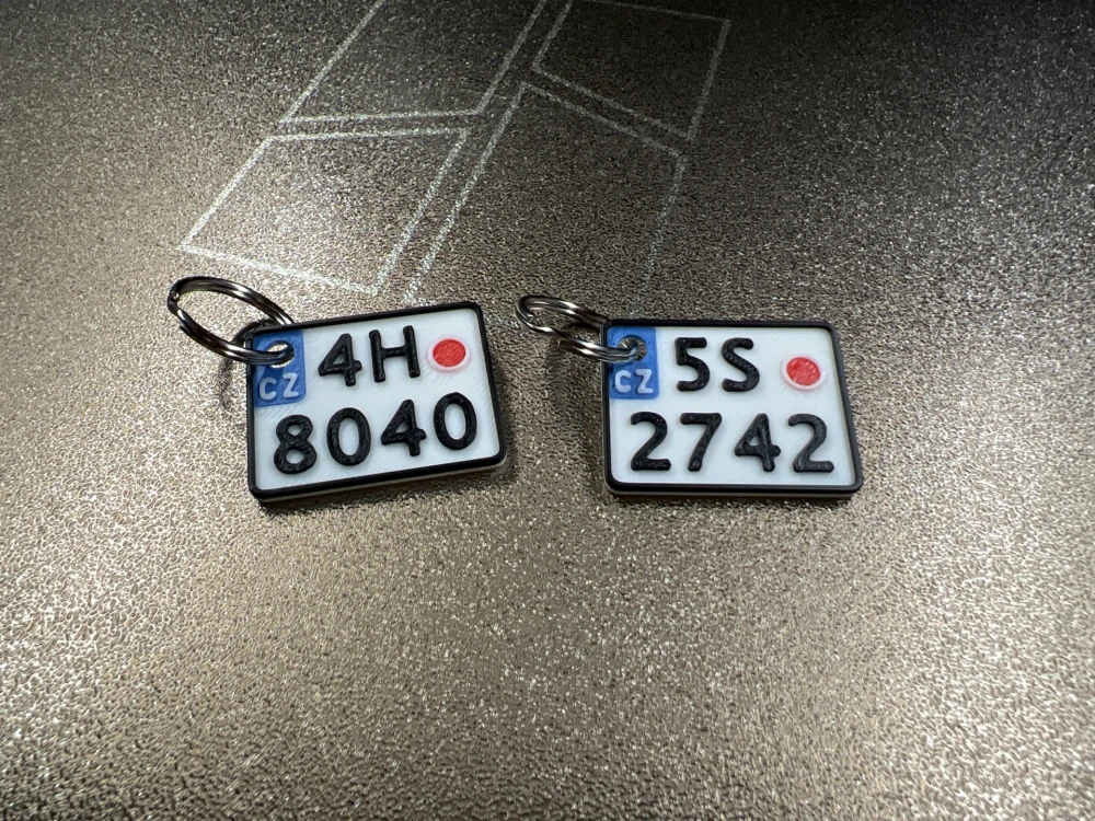 Personalizovaná MOTO klíčenka SPZ