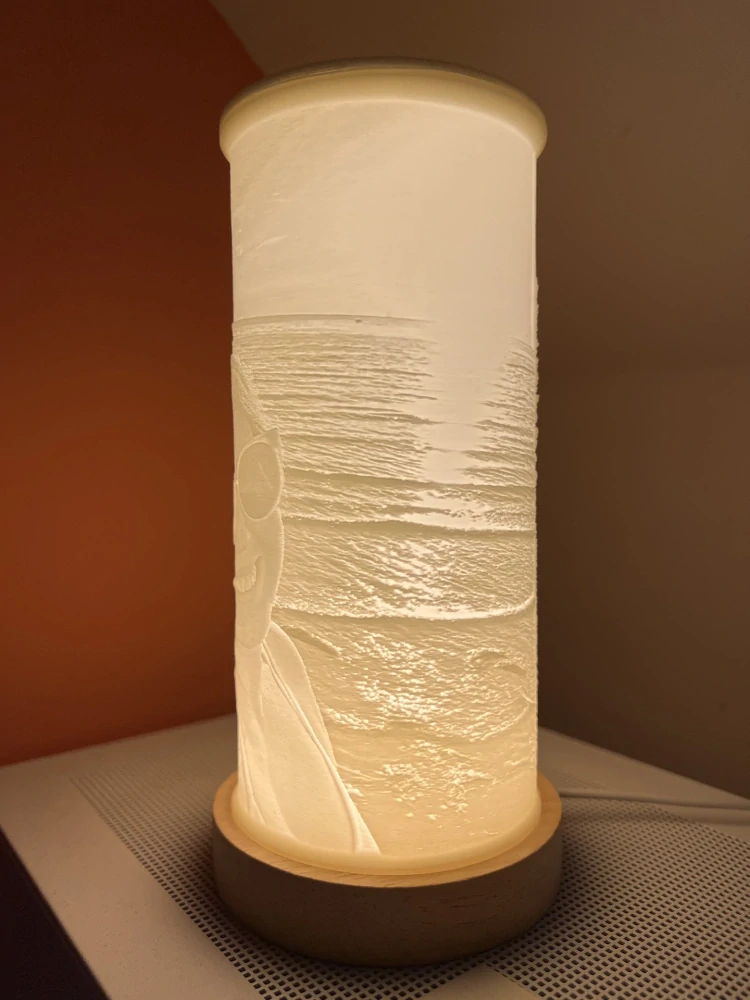Lithophane lampička na míru – světlo z vaší fotky