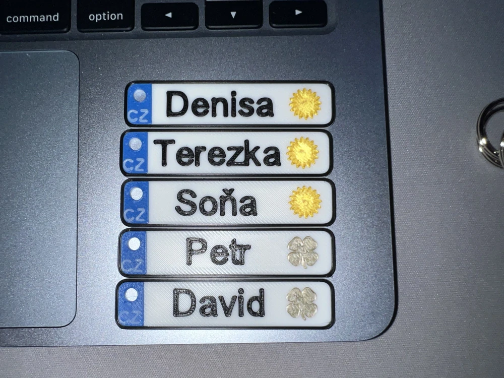 Personalizovaná klíčenka SPZ