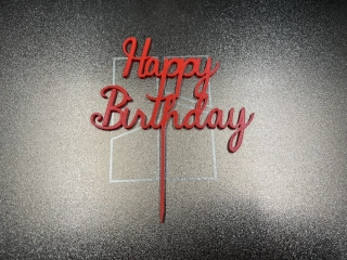 Topper "Happy Birthday" – dekorativní zápich na oslavu